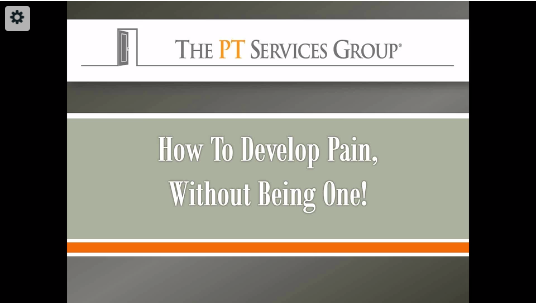 Webinar: How to Develop Pain Without Being One