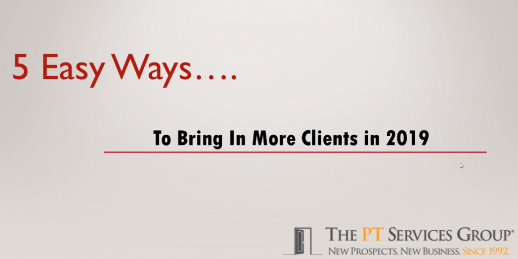 Webinar: 5 Easy Ways to Bring in More Clients