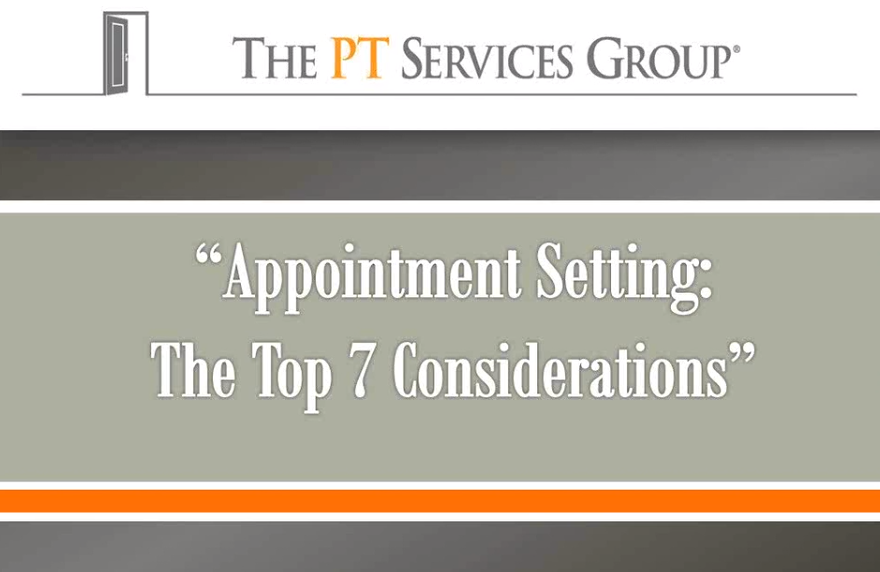 Appointment Setting – The Top 7 Considerations
