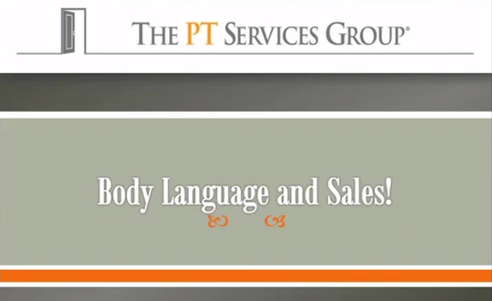 Webinar: Body Language and Sales!