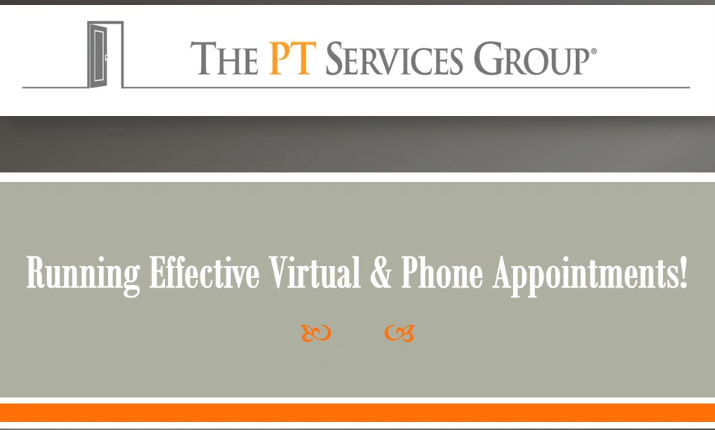 Webinar: Running Effective Virtual & Phone Appointments